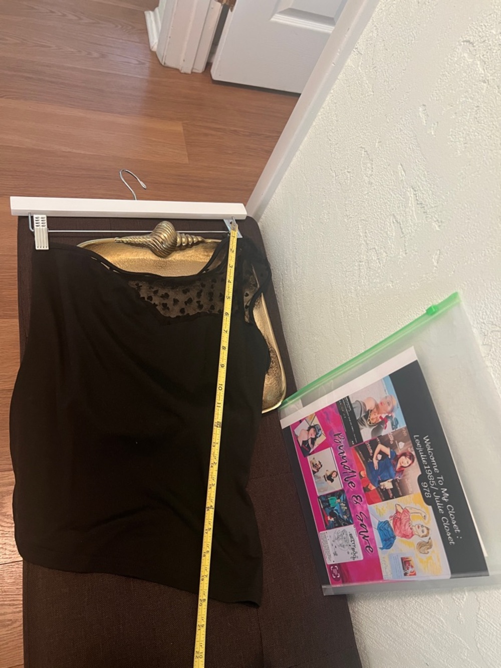 #1825: Black One-Shoulder Heart Mesh Tank - Picture 5 of 11